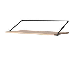 Pracovný stôl Rail desk, black steel / natural oak