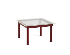 Konferenčný stolík Kofi 60x60, barn red/reeded glass