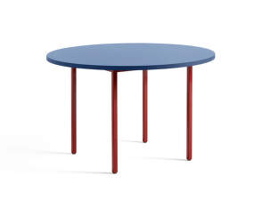 Jedálenský stôl Two-Colour Ø120, maroon red/blue