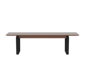 Lavica Nord 160 cm, black oak/oiled walnut