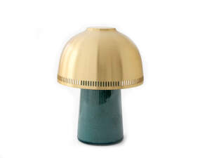 Prenosná lampa Raku SH8, Blue Green & Brass