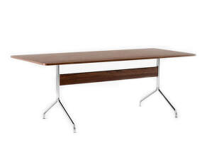 Jedálenský stôl Pavilion AV19, Lacquered Walnut/Chrome Base