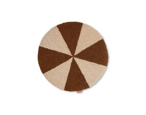 Podsedák Arch Embr. Round Cushion, Dark Brick/Off-white