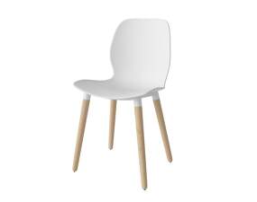 Jedálenská stolička Seed Wood, white pigmented oak / white