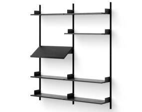 Policová zostava Living Shelf, black ash/black