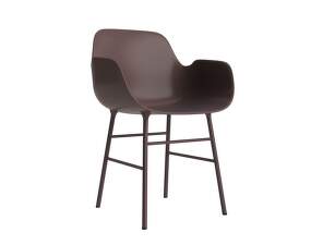 Stolička Form s podpierkami rúk, brown/brown