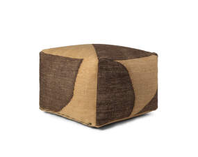 Pouf Forene Square, tan/chocolate