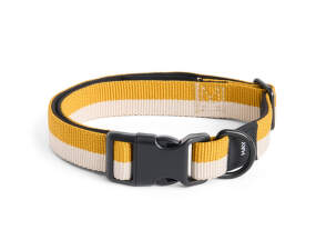 Obojok pre psa Dogs Collar Flat M/L, off-white/ochre