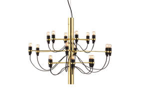 Luster 2097/18 Clear Bulbs, brass