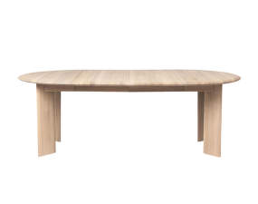 Jedálenský stôl Bevel Extendable Ø117 - 217 cm, white oiled oak