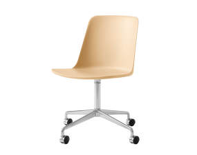 Kancelárska stolička Rely HW21, polished aluminium/beige sand
