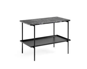 Odkladací stolík Rebar 75 cm, soft black/marble