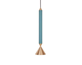 Závesná lampa Apollo 39, deep sea/polished brass