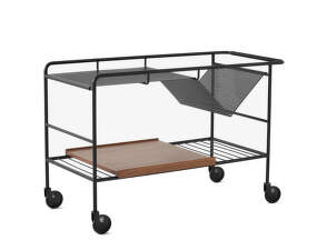 Vozík Alima Trolley NDS1, Matt Black/Lacquered Walnut