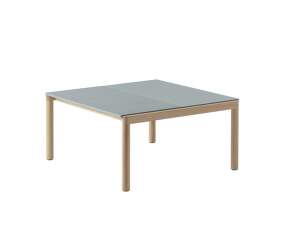 Konferenčný stolík Couple 2 Tiles Plain/Wavy, pale blue / oak