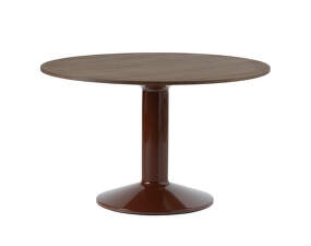 Stôl Midst Ø120, dark oak/dark red