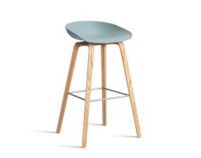 Barová stolička AAS 32 High Lacquered Oak Veneer, dusty blue