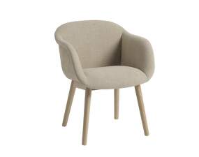 Stolička Fiber Soft Armchair Wood Base, Ecriture 240/oak