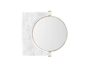 Nástenné zrkadlo Pepe, brass / white marble