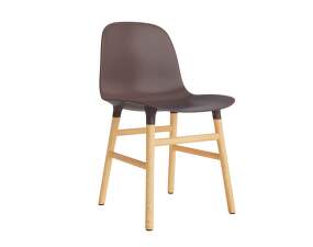Stolička Form, brown/oak