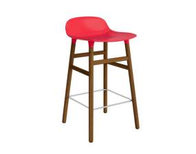 Barová stolička Form 65 cm, bright red/walnut