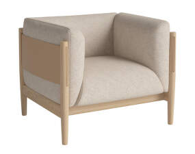 Kreslo Dive White Oak, Monza beige/nature leather