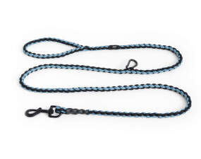 Nastaviteľné vodítko Dogs Leash Braided, blue/black