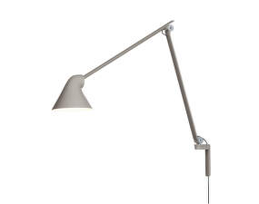 Nástenná lampa NJP Long, light aluminium grey