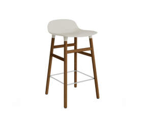 Barová stolička Form 65 cm, light grey/walnut