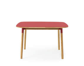 Stôl Form 120x120 cm, červená/dub