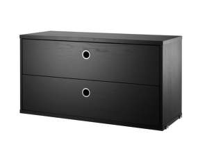 Komoda String Chest With Drawers 78 x 30, black ash