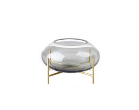 Svietnik Échasse Hurricane, smoke/brushed brass