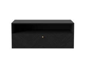 Nástenná skrinka Luxe 1 drawer medium, black stained oak