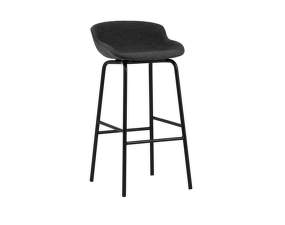 Celočalúnená barová stolička Hyg Barstool 75, black/main line flax