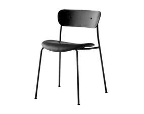 Stolička Pavilion AV3, black lacquered oak/black leather