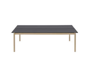 Stôl Linear System Table, Black Nanolaminate/Black ABS/Oak