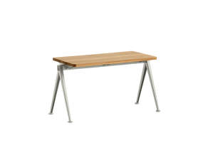 Lavica Pyramid Bench 11 85 cm, beige powder coated steel / clear lacquered solid oak