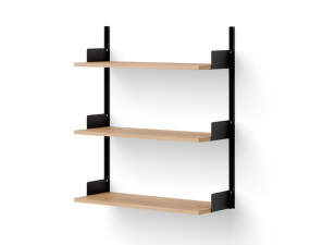 Policová zostava Wall Shelf 900, oak/black