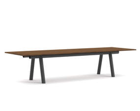 Stôl Boa 350x110x75 cm, charcoal / walnut