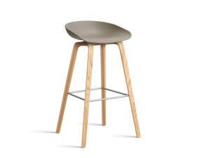 Barová stolička AAS 32 High Lacquered Oak Veneer, khaki