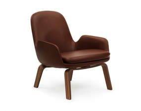 Kreslo Era Lounge, Walnut Ultra Leather, nízke