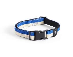 Obojok pre psa Dogs Collar Flat S/M, off-white/blue