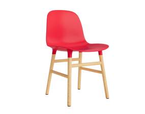 Stolička Form, bright red/oak