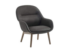 Kreslo Fiber Lounge Armchair Wood, grey/dark oak