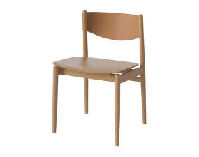 Jedálenská stolička Apelle Back Upholstery, cognac/oiled oak