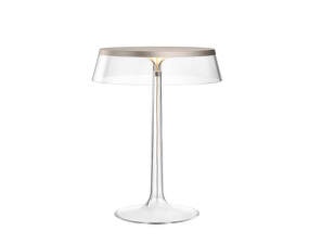 Stolná lampa Bon Jour, matte chrome/transparent