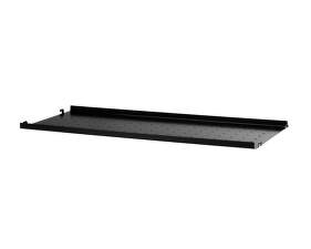 Polica String Metal Shelf Low Edge 78 x 30, black