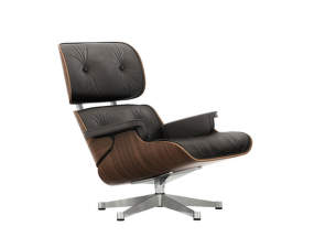 Kreslo Eames Lounge Chair, black pigmented walnut