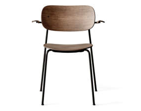 Stolička Co Chair s podpierkami rúk, dark oak