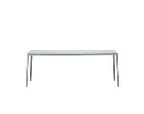 Jedálenský stôl Plate 90x180, light grey glass table top/grey base